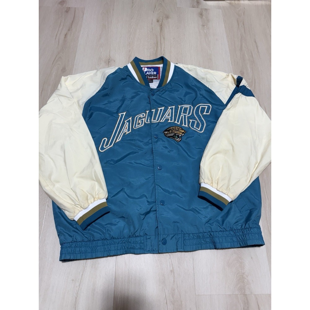 Vintage 90s NFL Pro Player Jacksonville Jaguars Snap Football Jacket Men's Large